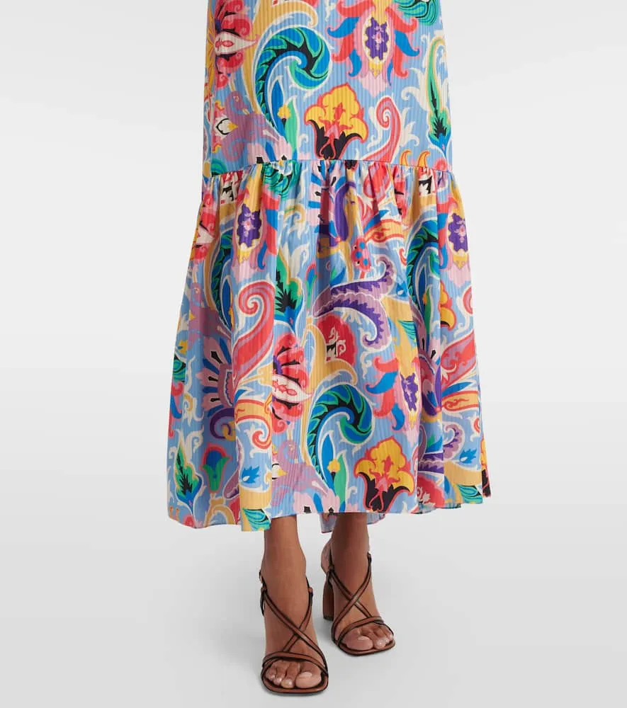 Etro Printed cotton and silk maxi dress