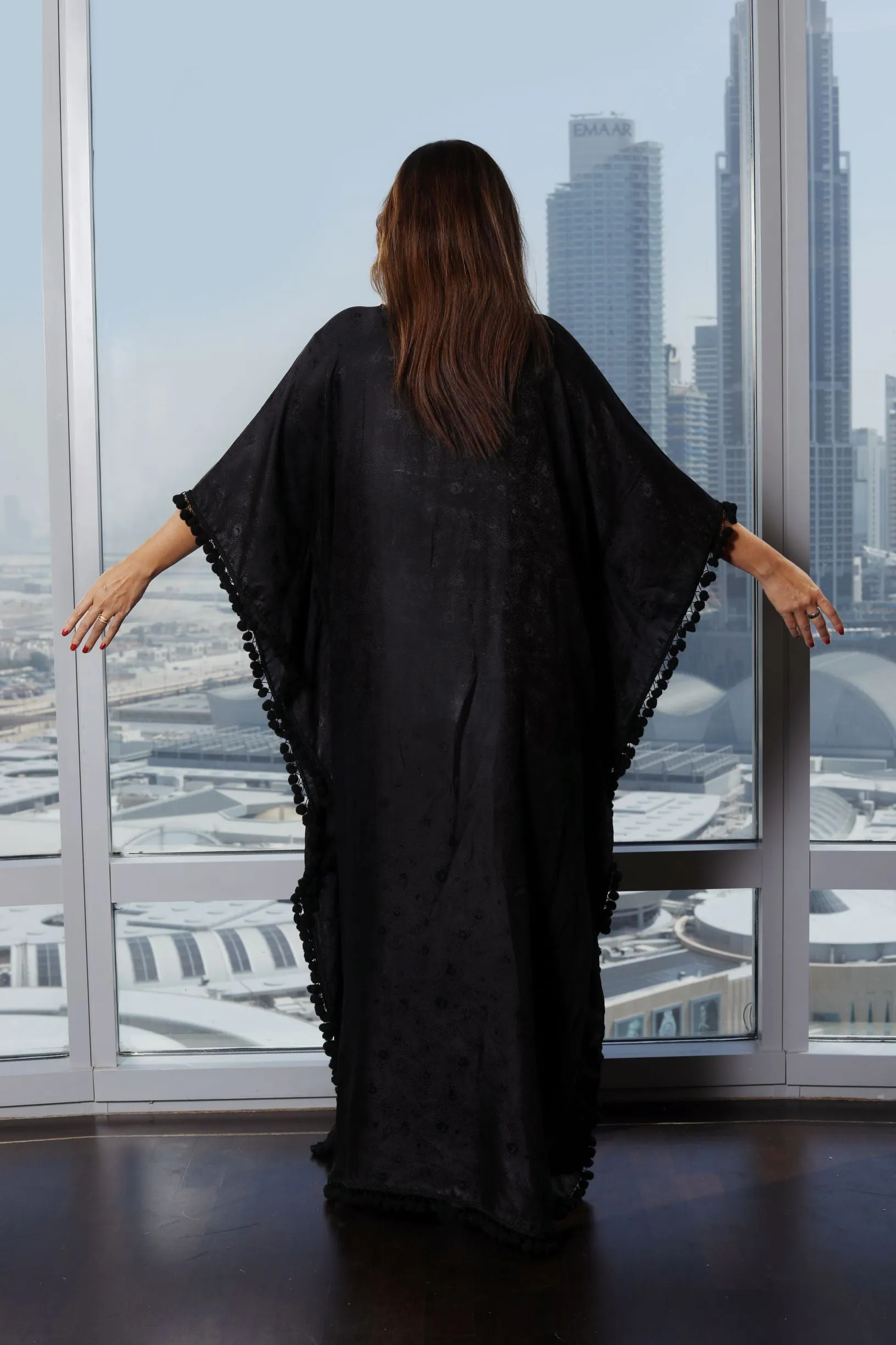 Farasha black kaftan dress