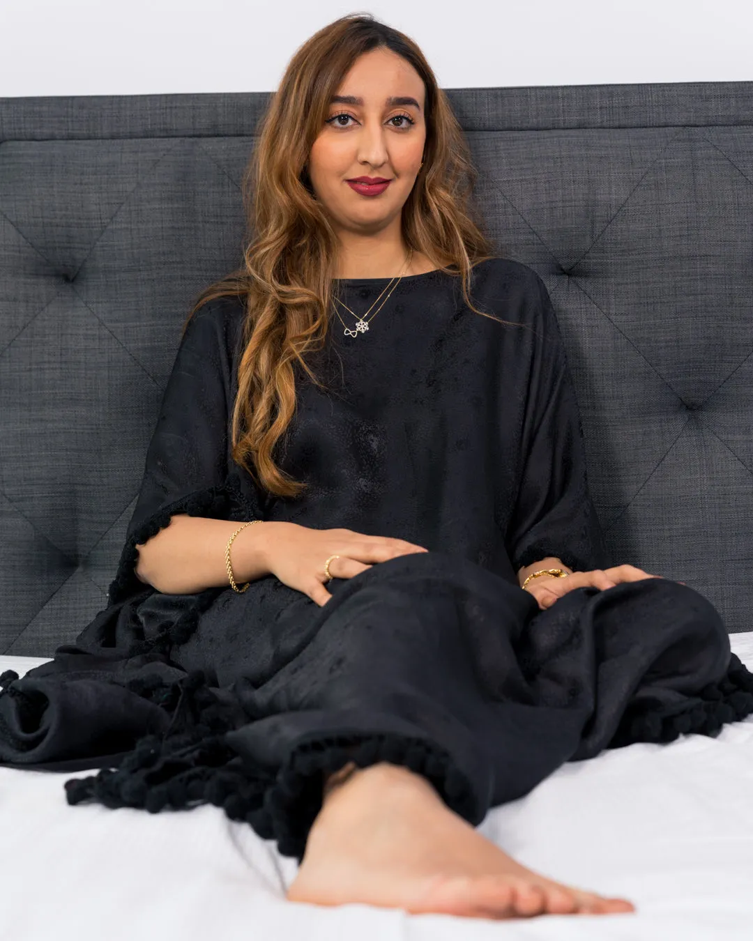 Farasha black kaftan dress