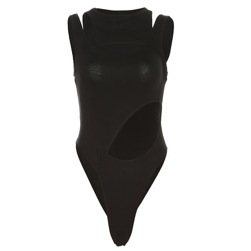 Fashion Sleeveless Cutout Jumpsuit