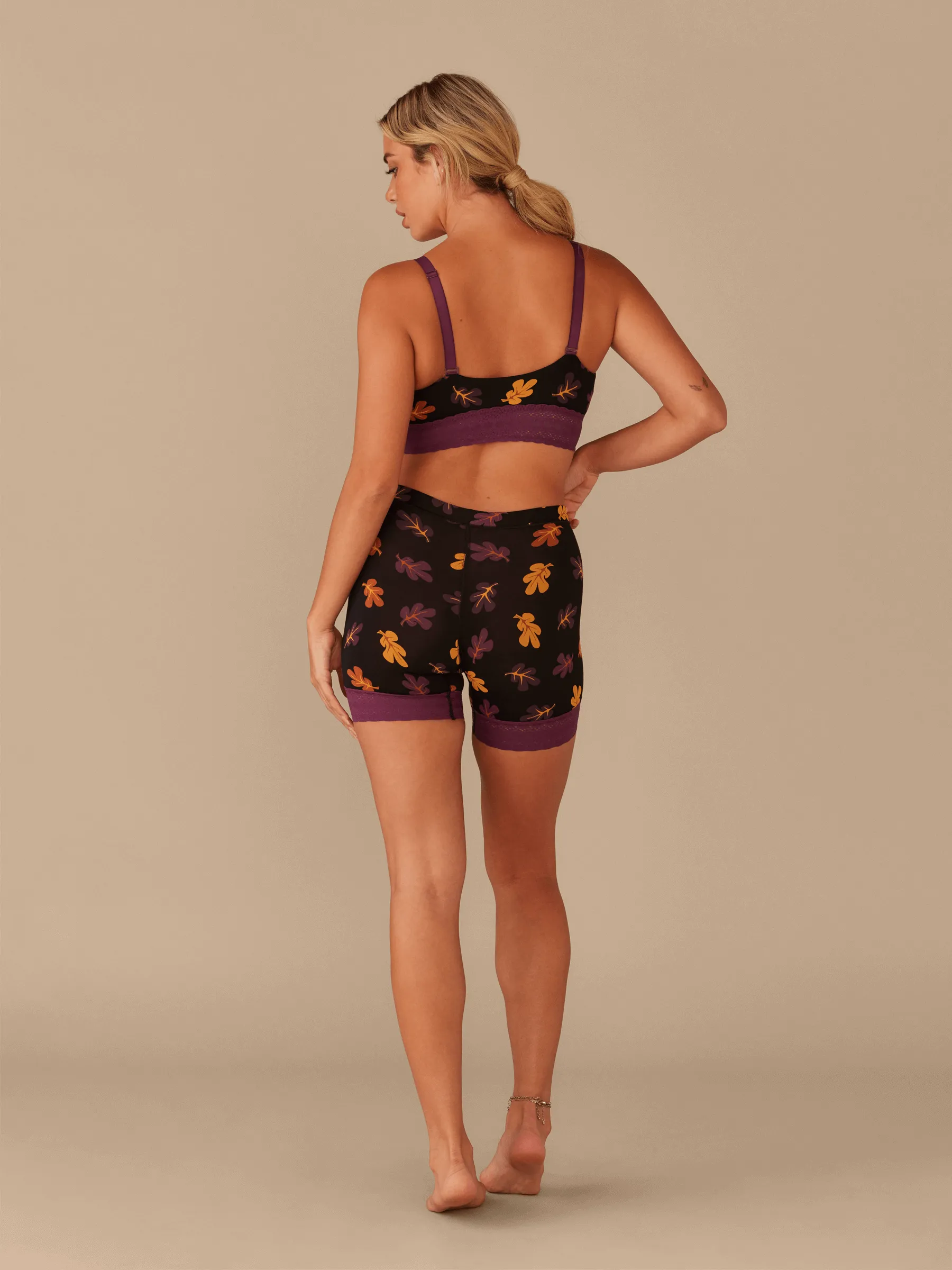 FeelFree Lace Long Boyshort | Fall Leaves