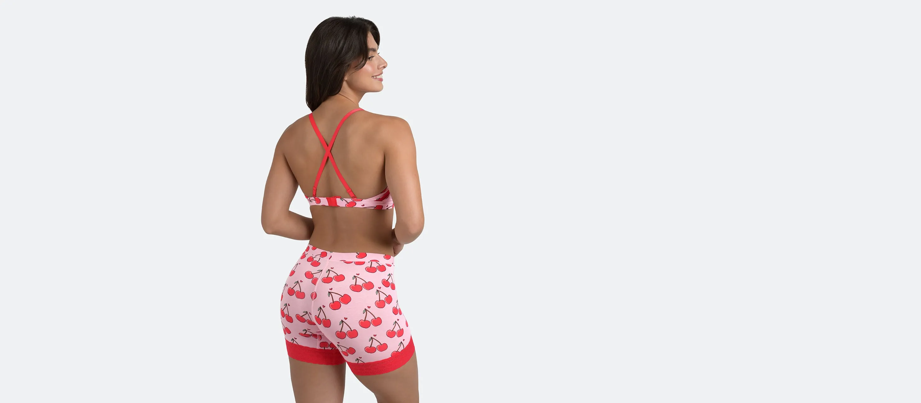 FeelFree Lace Long Boyshort | Pair of Cherries