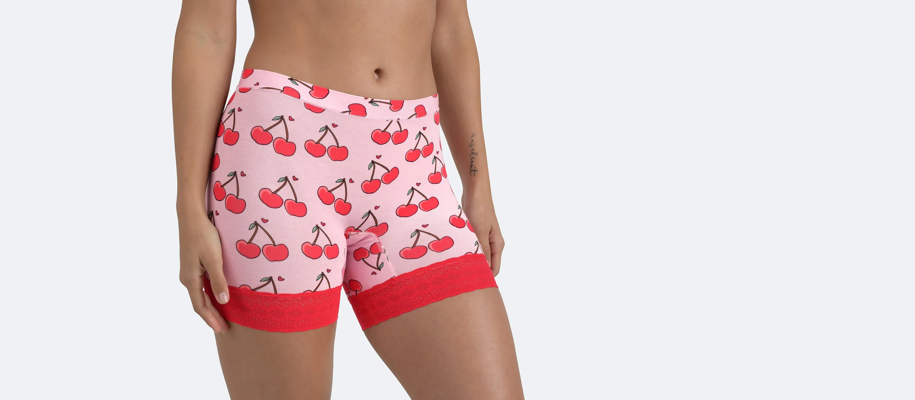FeelFree Lace Long Boyshort | Pair of Cherries
