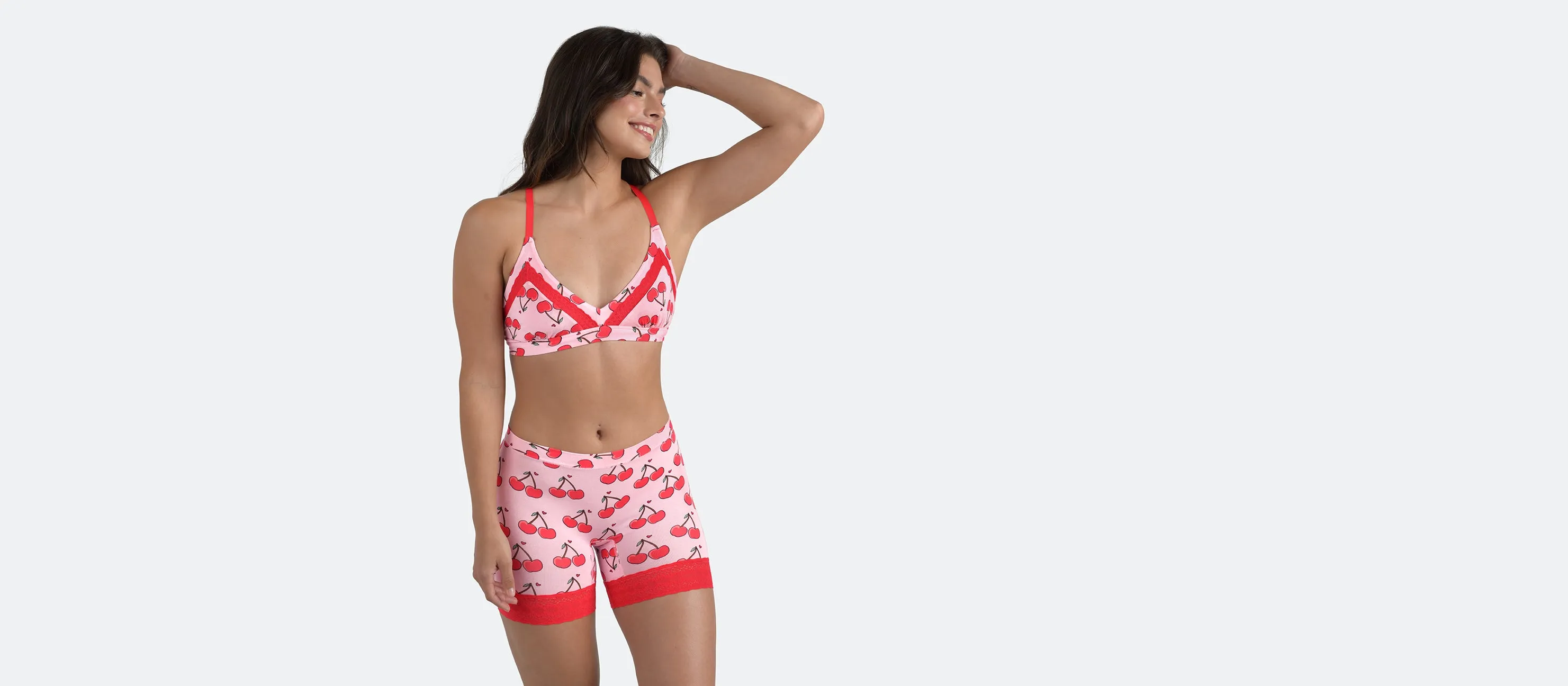 FeelFree Lace Long Boyshort | Pair of Cherries