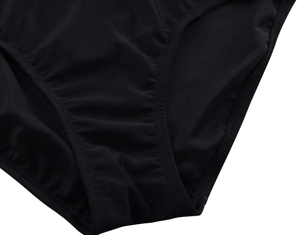Firpearl Women's Swim Skirt High Waisted Bikini Bottoms Athletic Modest Swimsuit Bottom with Brief