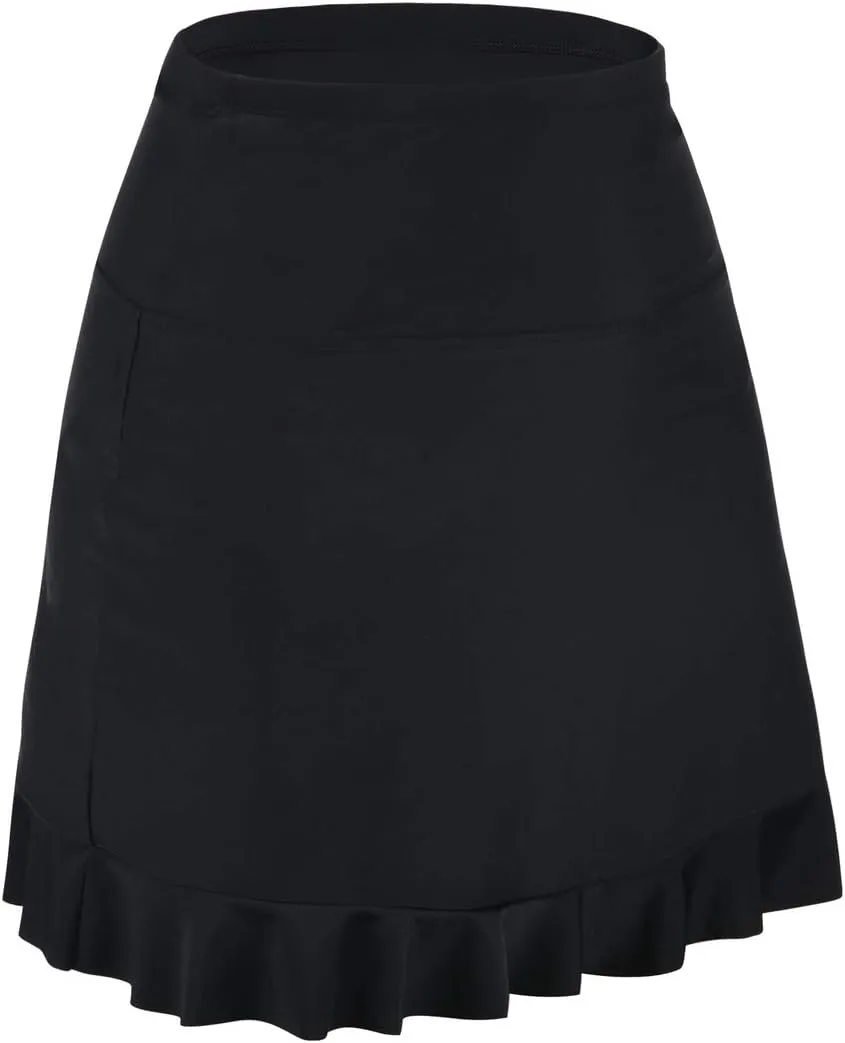 Firpearl Women's Swim Skirt High Waisted Bikini Bottoms Athletic Modest Swimsuit Bottom with Brief
