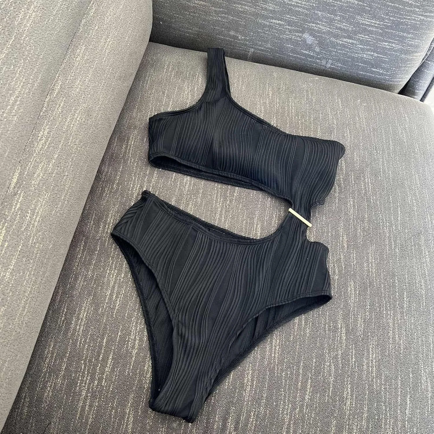 Firzero High Waisted Swimsuits for Women Tummy Control Swimsuits 2024 One Piece Cut Out Ruched Bathing Suit Sexy Swimwear