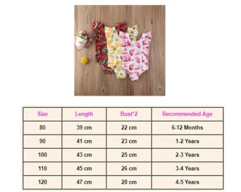 Flamingo Print Summer Swimsuit for Little Girls