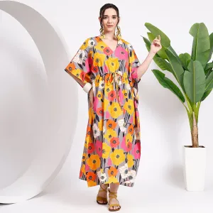 Flaunt Your Style: Floral Gray Caftans for Women