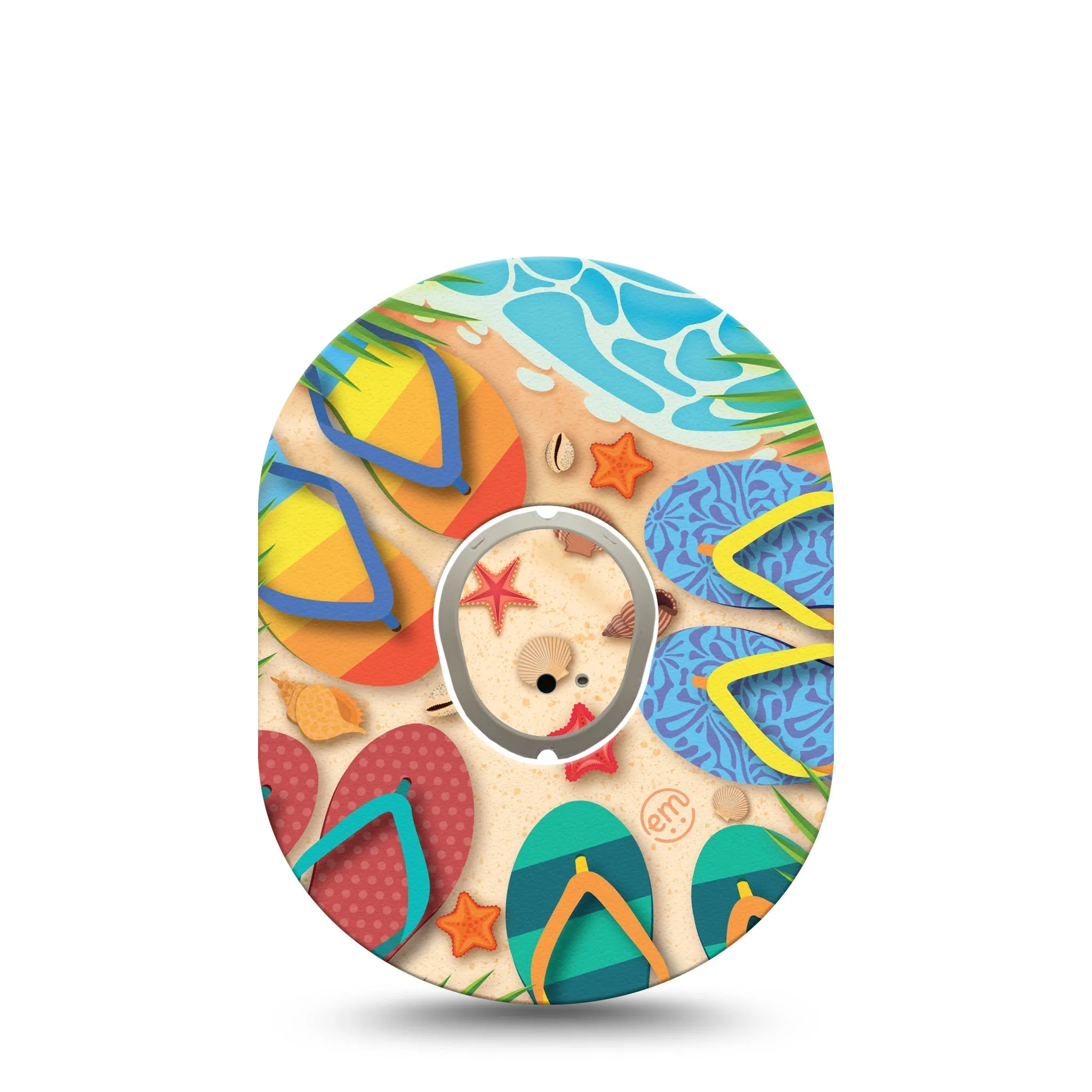 Flip Flops Dexcom G7 and Stelo Transmitter Sticker