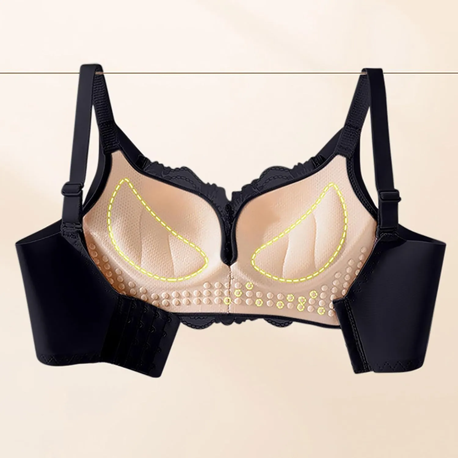 Floral Lace Bralettes for Women No Underwire Sports Bra Seamless Wirefree Comfort Full-Coverage Support Yoga Bras