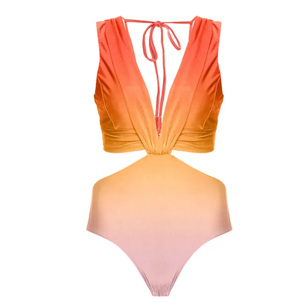 Floral One-piece Swimsuit Bikini Skirt & Dress