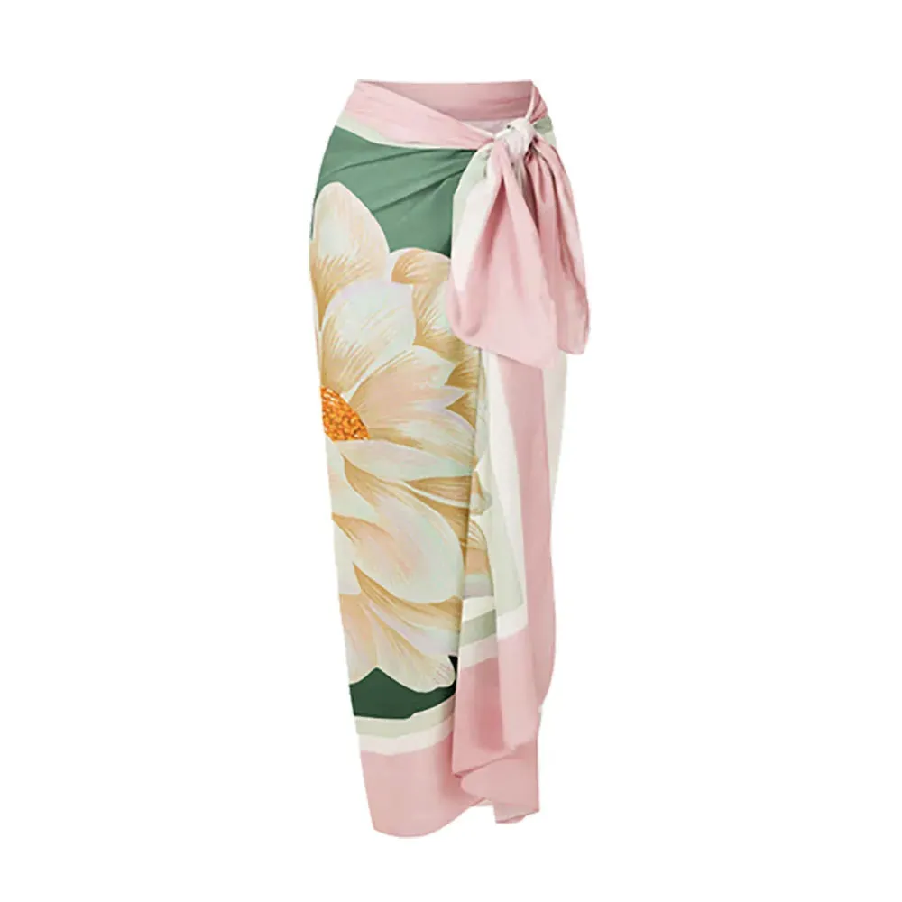 Floral One-piece Swimsuit Bikini Skirt & Dress