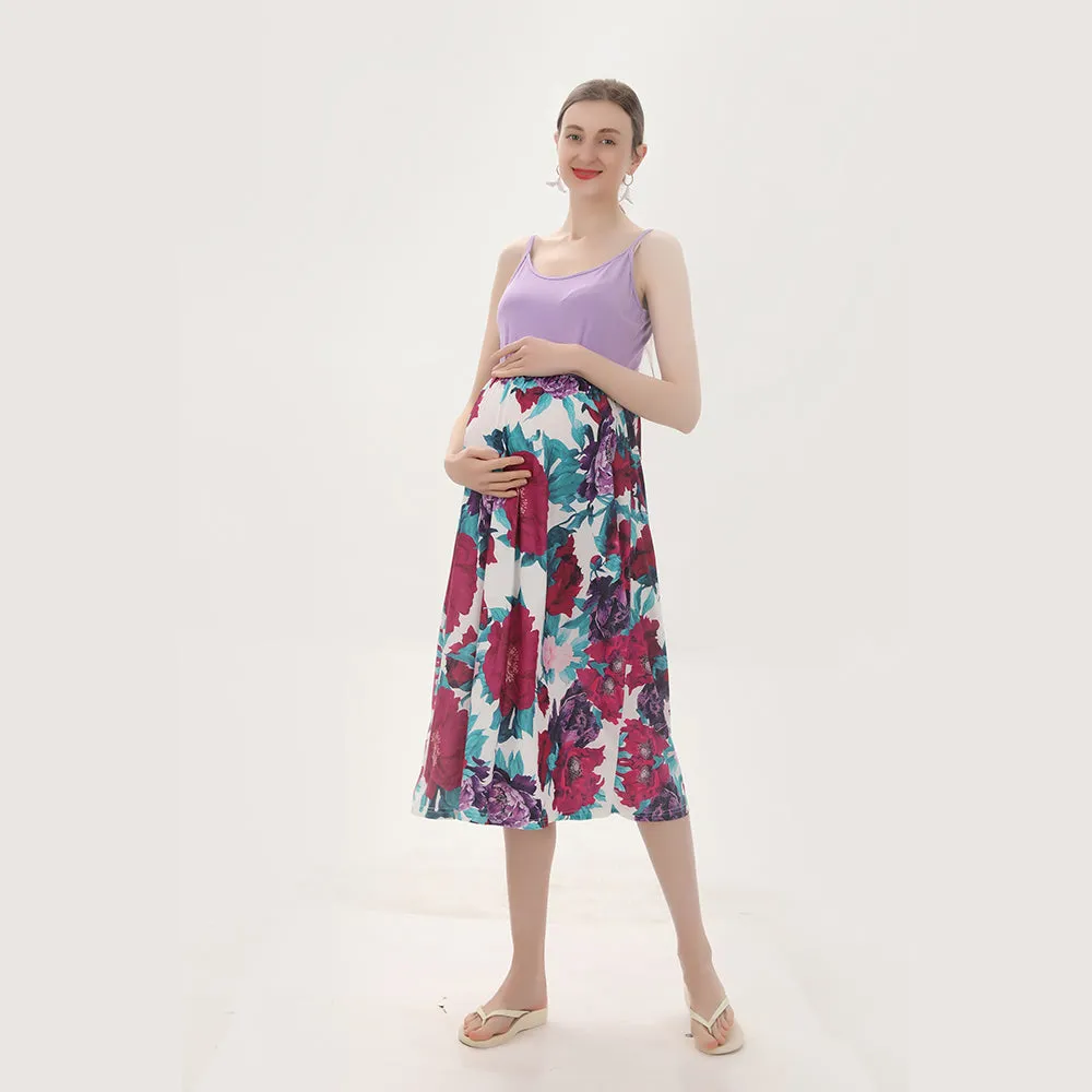 Floral Print Cami Maternity Dress