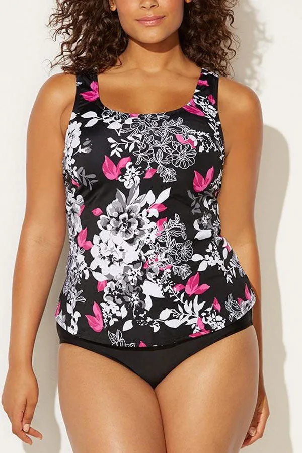 Floral Print Feminine Beach Tankini