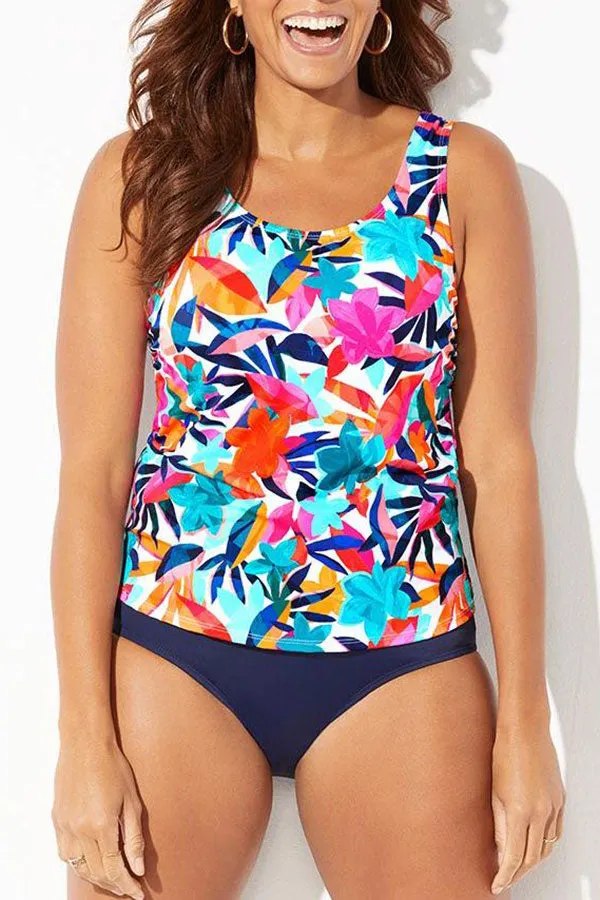 Floral Print Feminine Beach Tankini