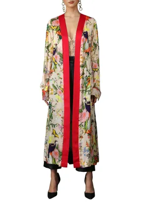 Floral Print Kimono