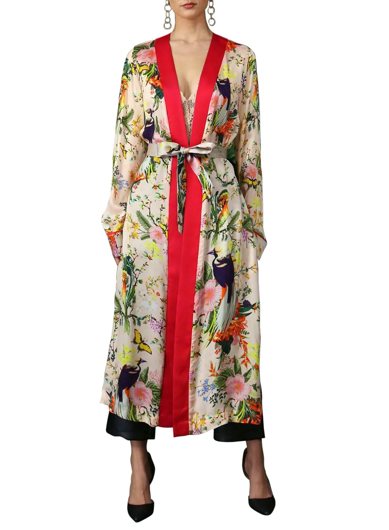 Floral Print Kimono
