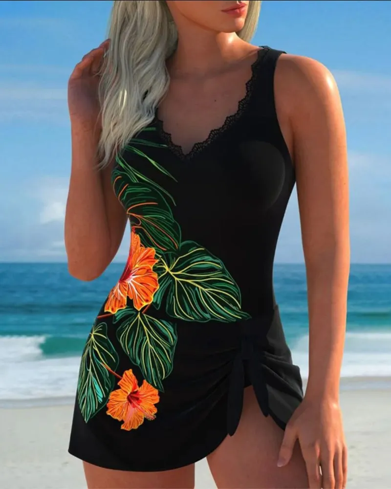 Floral Print Tankini