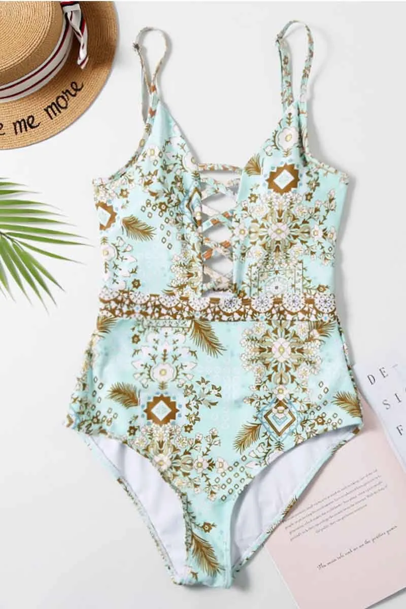 Florcoo Hollow out Sexy One-Piece Swimsuit