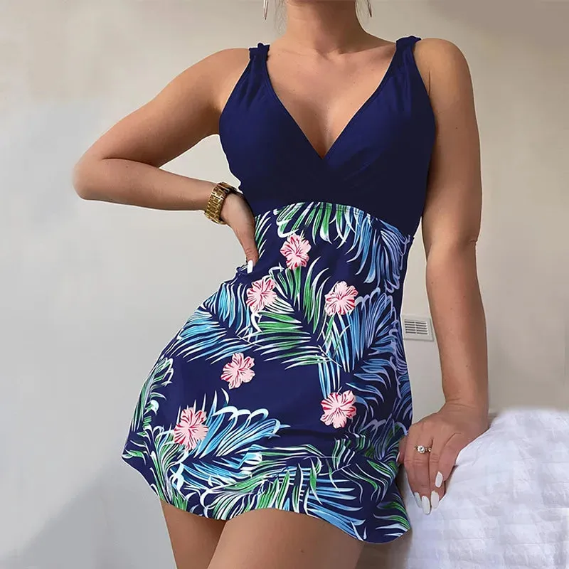 Flower Print swimsuit Dress
