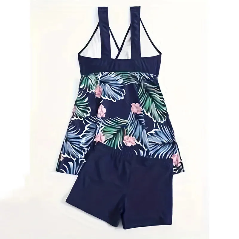Flower Print swimsuit Dress