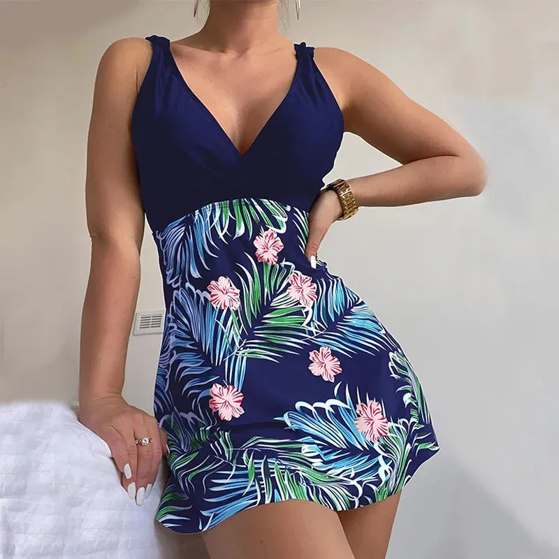 Flower Print swimsuit Dress