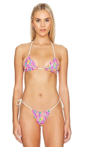 Frankies Bikinis Coastal Top in Pink