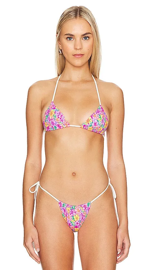 Frankies Bikinis Coastal Top in Pink