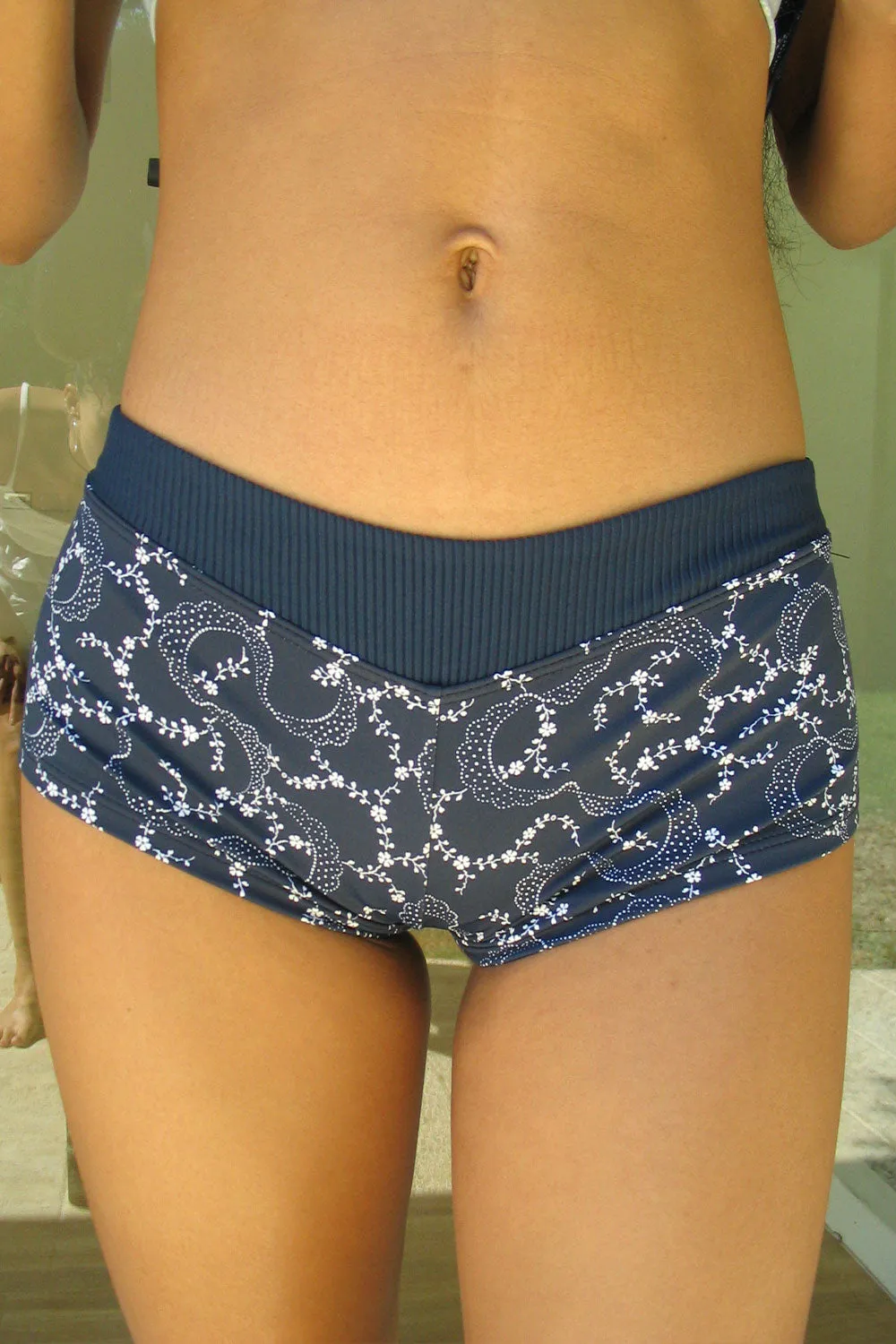 Frankies Bikinis Genevieve Ribbed Bikini Bottom - Dixie