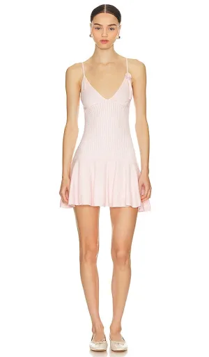 Frankies Bikinis Houston Cloud Knit Dress in Rose