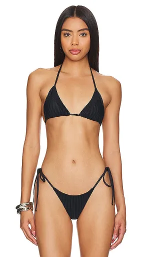 Frankies Bikinis Sky Top in Black