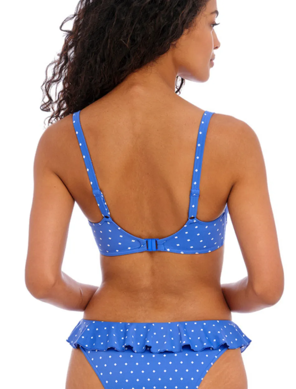 Freya Jewel Cove Underwire Banded Halter Bikini Top, Azure print | Blue Freya Plunge Bikini