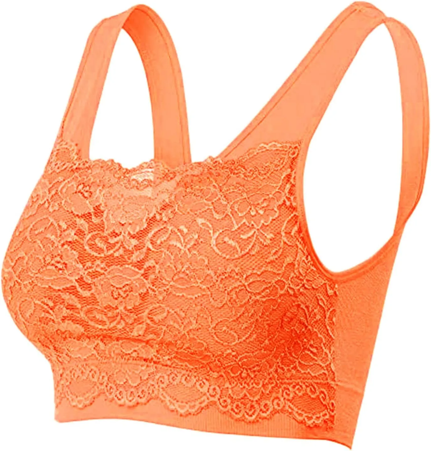 Full Coverage Bras for Women Comfort Lace T Shirt Bras Lightly Lined Beauty Back Smoothing Hides Back Fat Bralette