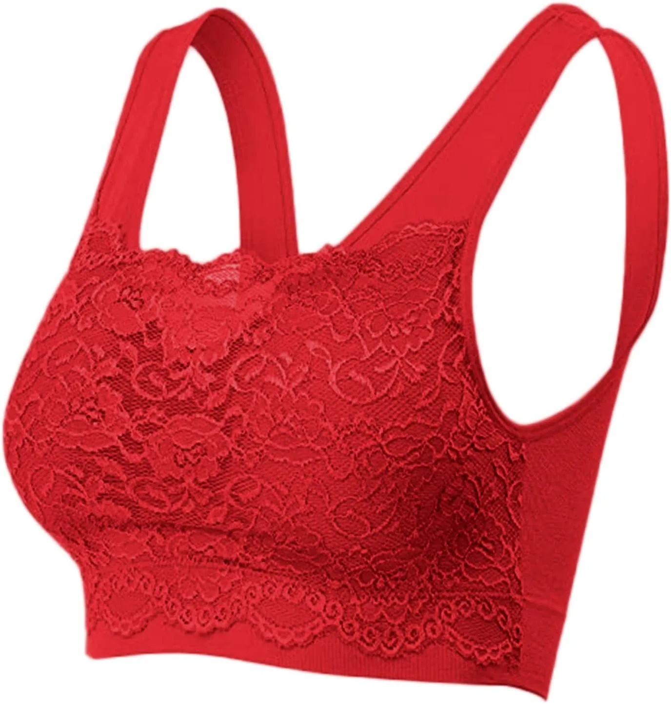 Full Coverage Bras for Women Comfort Lace T Shirt Bras Lightly Lined Beauty Back Smoothing Hides Back Fat Bralette
