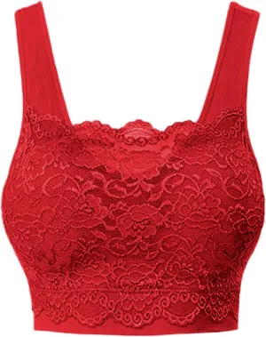 Full Coverage Bras for Women Comfort Lace T Shirt Bras Lightly Lined Beauty Back Smoothing Hides Back Fat Bralette