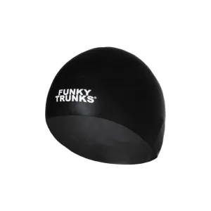 Funky Silicone Swim Cap | Still Black