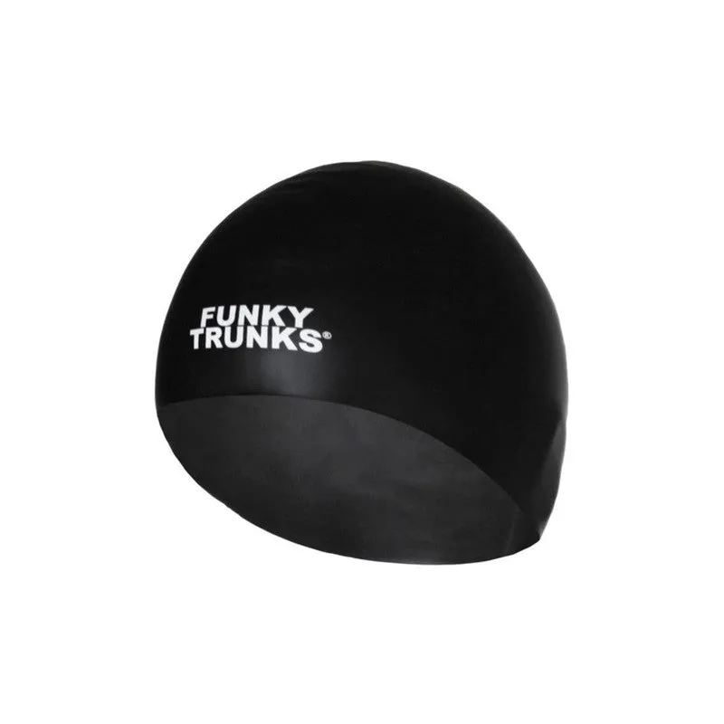 Funky Silicone Swim Cap | Still Black