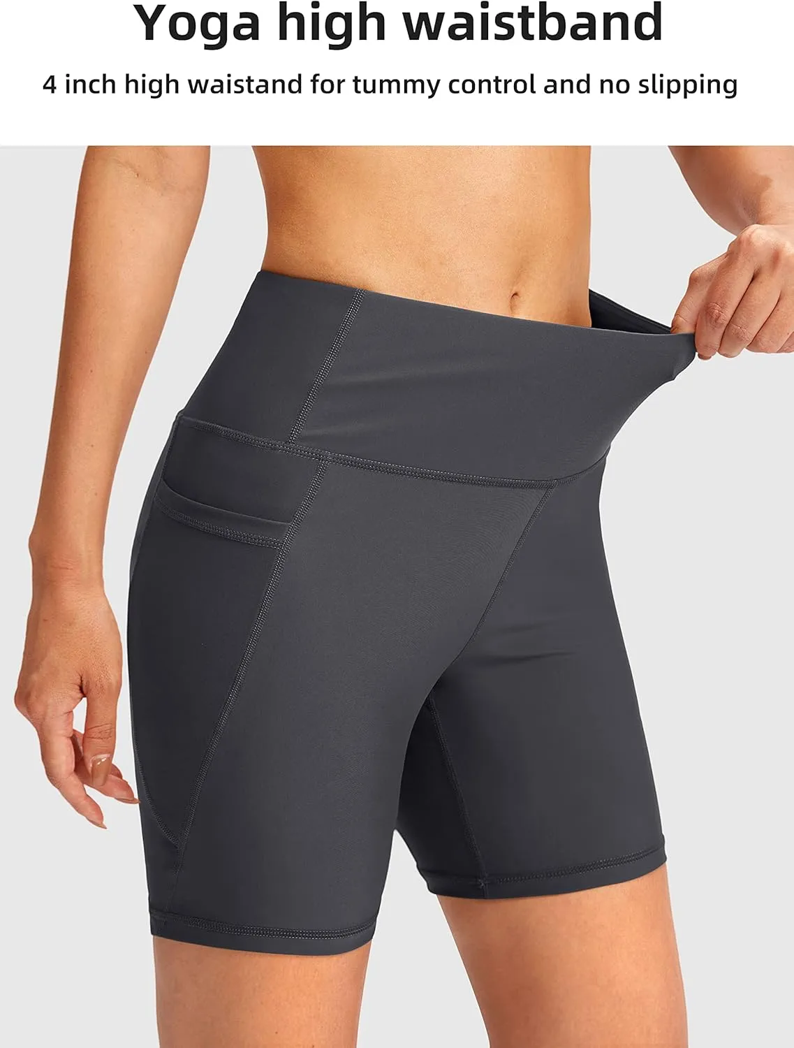 G Gradual Women's 6" High Waisted Swim Board Shorts Tummy Control Quick Dry Bathing Bottoms for Women with Panty Pockets