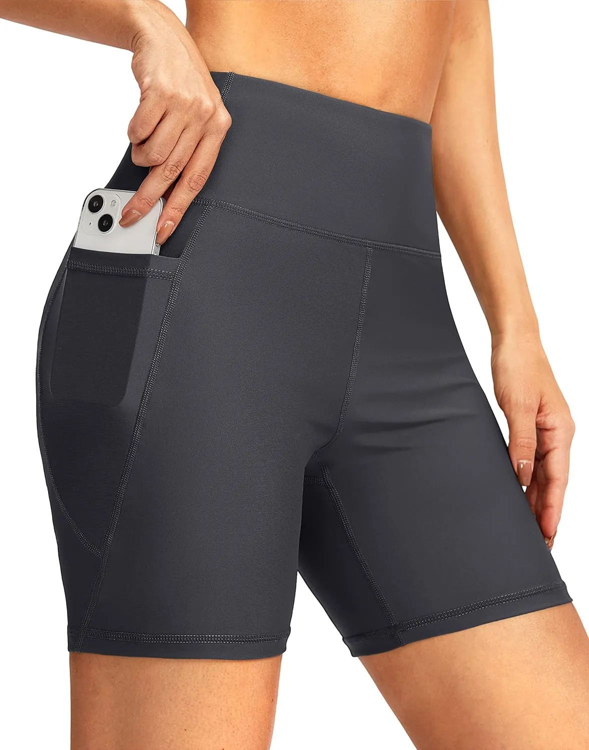 G Gradual Women's 6" High Waisted Swim Board Shorts Tummy Control Quick Dry Bathing Bottoms for Women with Panty Pockets