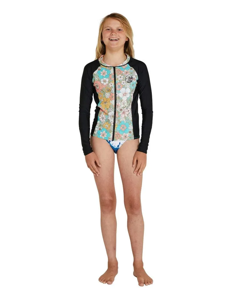 Girls Bahia Fz Ls Rash Vest