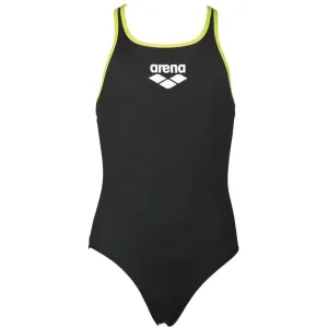 GIRLS' BIG LOGO ONE PIECE - BLACK/GREEN