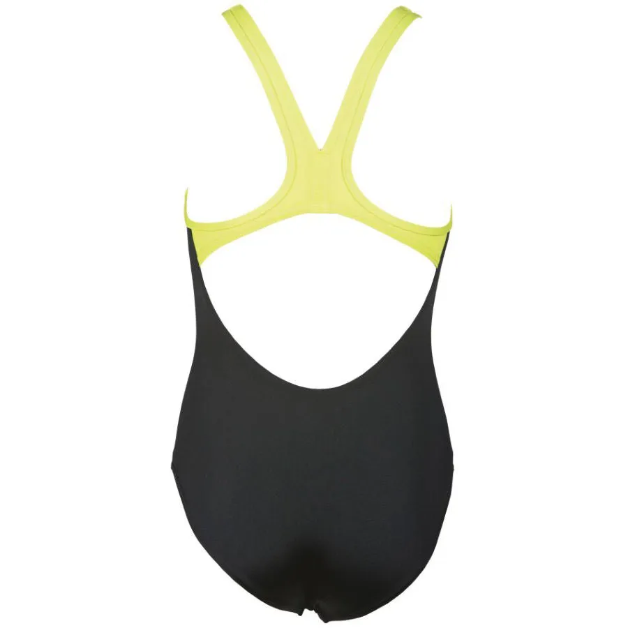 GIRLS' BIG LOGO ONE PIECE - BLACK/GREEN