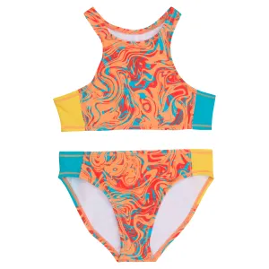 Girls Halter Top Bikini Set (2 Piece) | "Swirl"