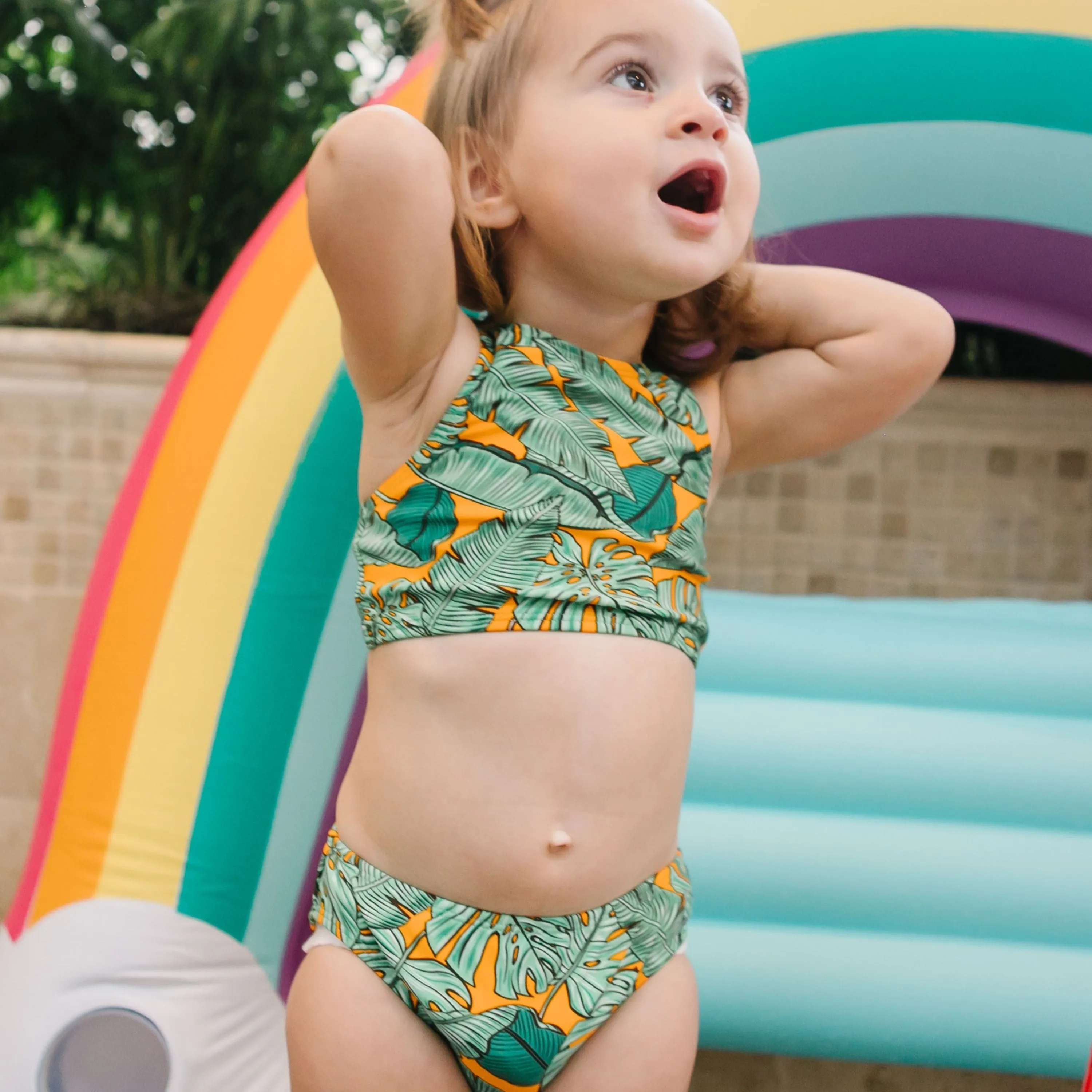 Girls Halter Top Bikini Set (2 Piece) | "The Tropics"