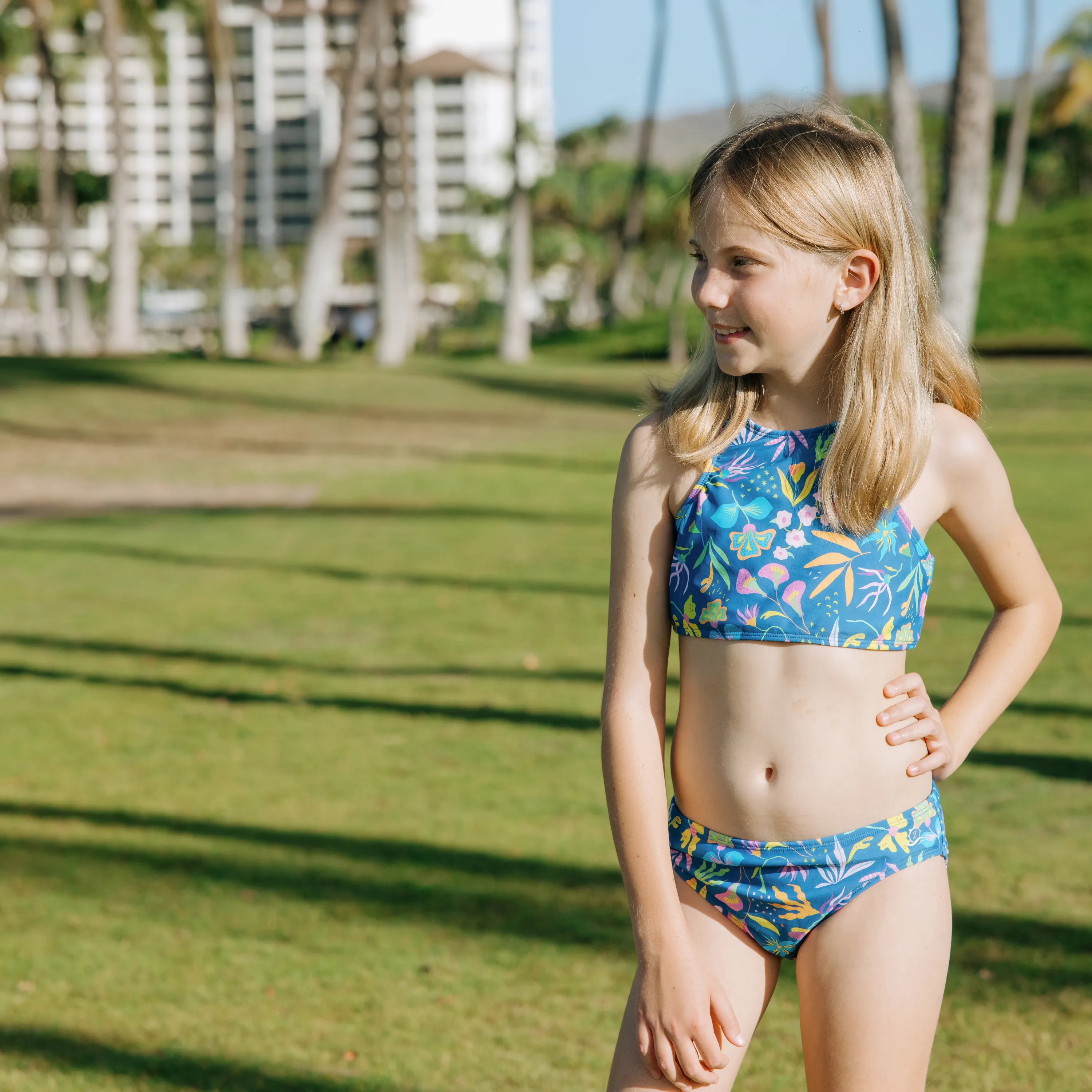 Girls Halter Top Bikini Set (2 Piece) | "Tropadelic"