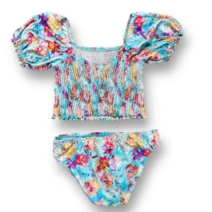 Girls Little Peixoto Size 12 Smocked 2-Pc Specialty Brand Swim Suit