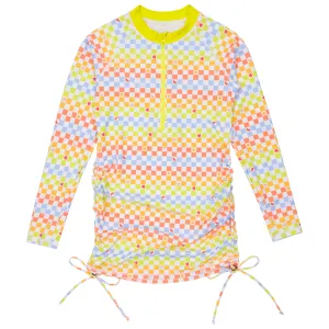Girls Long Sleeve Swim Dress Cover Up | "Gamified"