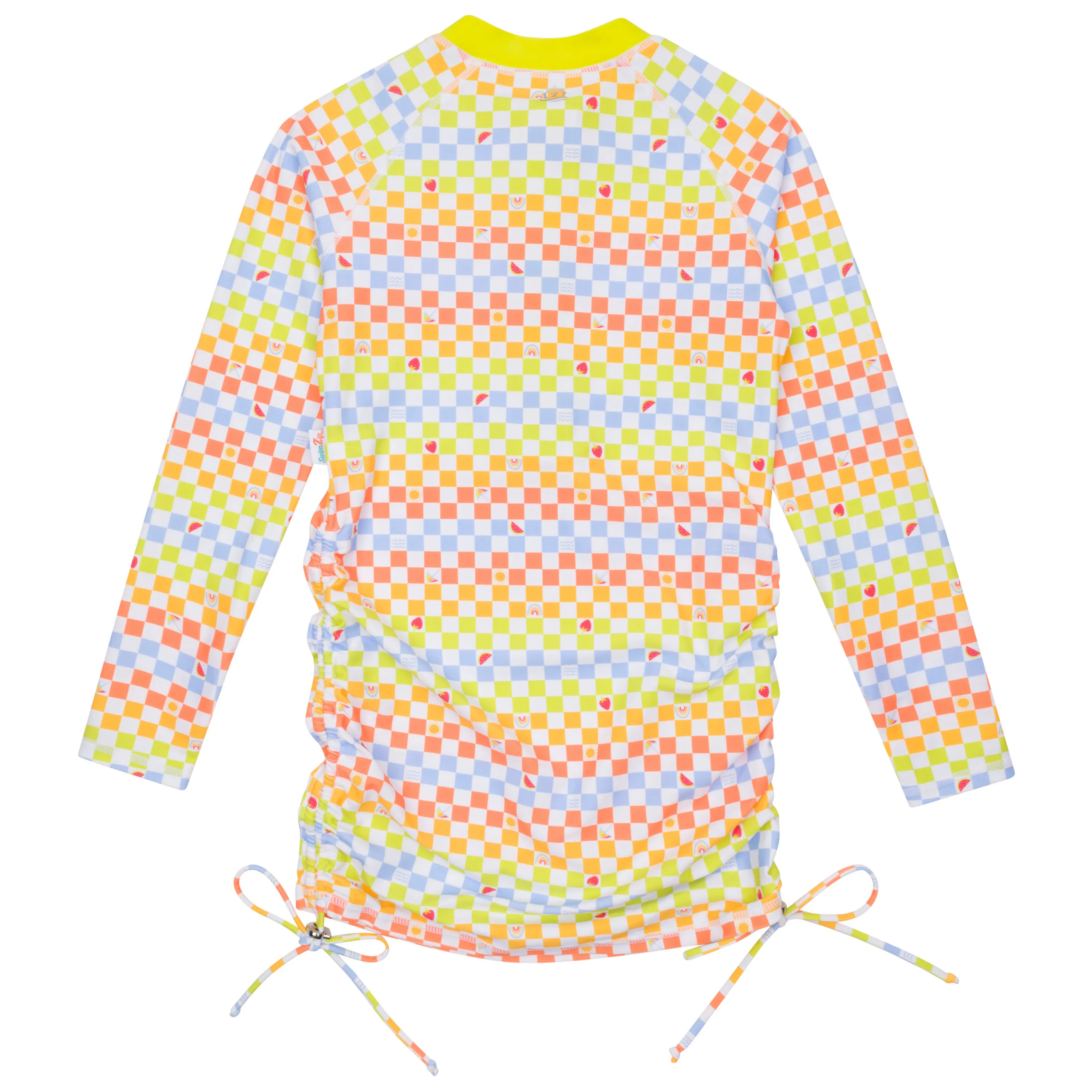 Girls Long Sleeve Swim Dress Cover Up | "Gamified"