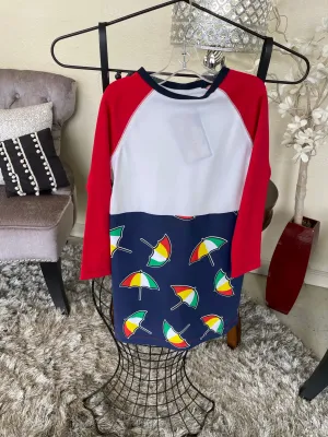 Girls Umbrella Print Swim Dress
